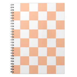 Cuaderno Peach Fuzz Checkered Gingham Pattern
