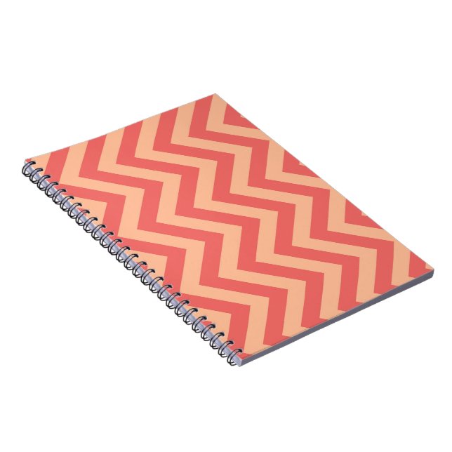 Cuaderno Peach Fuzz y Cranberry Chevron (Lado Derecho)