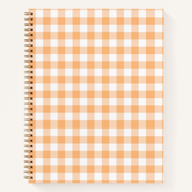 Cuaderno Peach Gingham Notebook (Anverso)