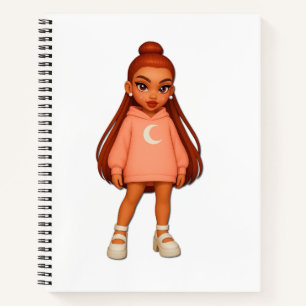 Cuaderno Peach Moon Hoodie Fashion Doll Notebook