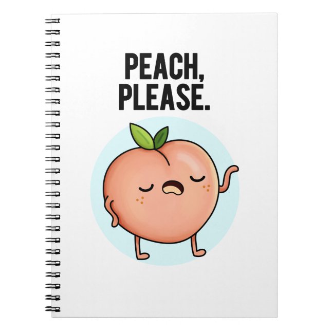 Cuaderno Peach Please Funny Fruit Pun (Frente)