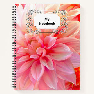 Cuaderno Peach Rubor Dahlia Blossom