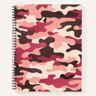 Cuaderno Peach Urban Camo Pink Brown Ruby Red