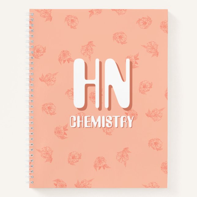 Cuaderno Peachy lindo con iniciales  (Anverso)