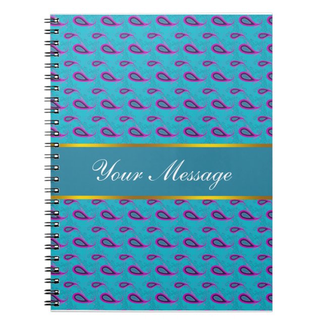 Cuaderno Peacock Blue Paisley (Frente)