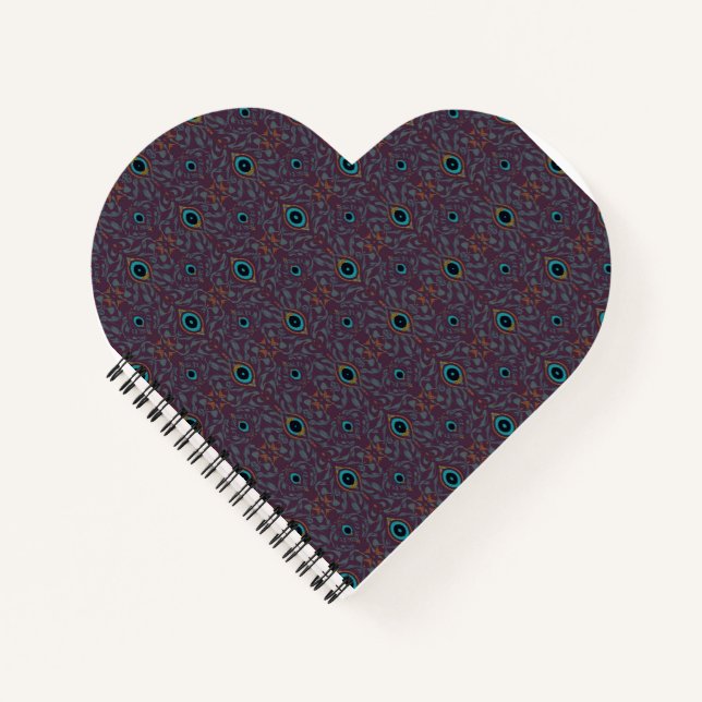 Cuaderno Peacock Feather Jewel Teal Violet (Anverso)