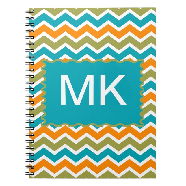 Cuaderno Peacock Vibrant Tribal Zigzag (Frente)