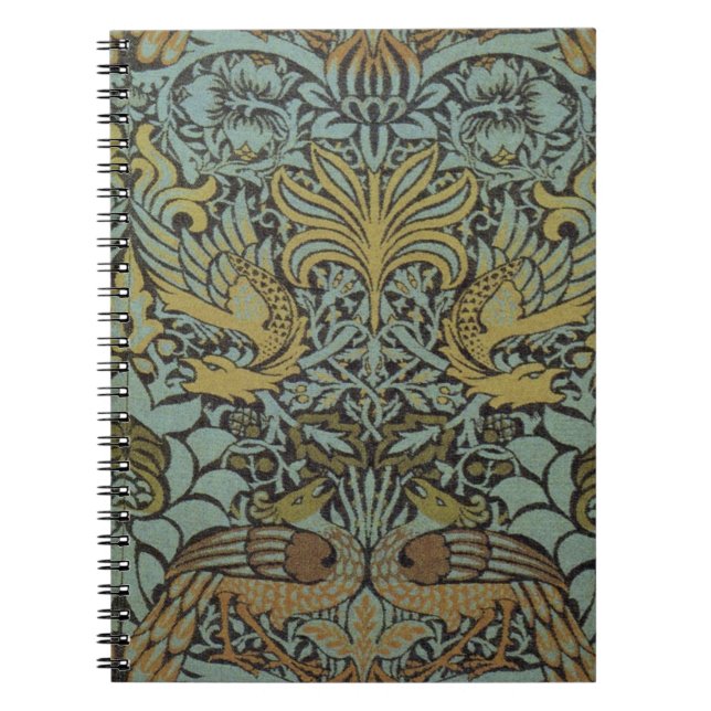Cuaderno Peacock y Dragón (por William Morris) (Frente)