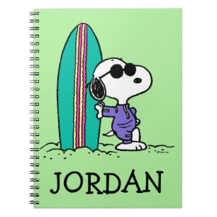 Cuaderno Peanuts   Snoopy Ocean High Tide   Add Your Name