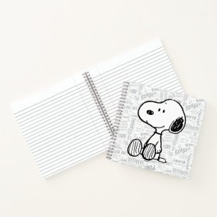 Cuaderno PEANUTS Snoopy on Black White Comics