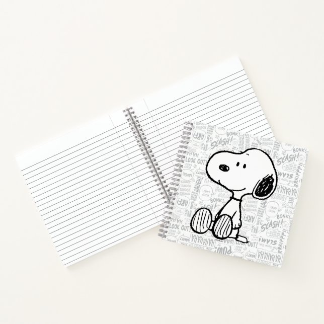 Cuaderno PEANUTS | Snoopy on Black White Comics (Interior)