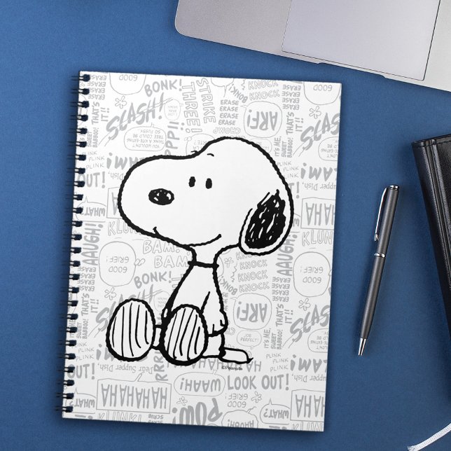 Cuaderno PEANUTS | Snoopy on Black White Comics (Subido por el creador)