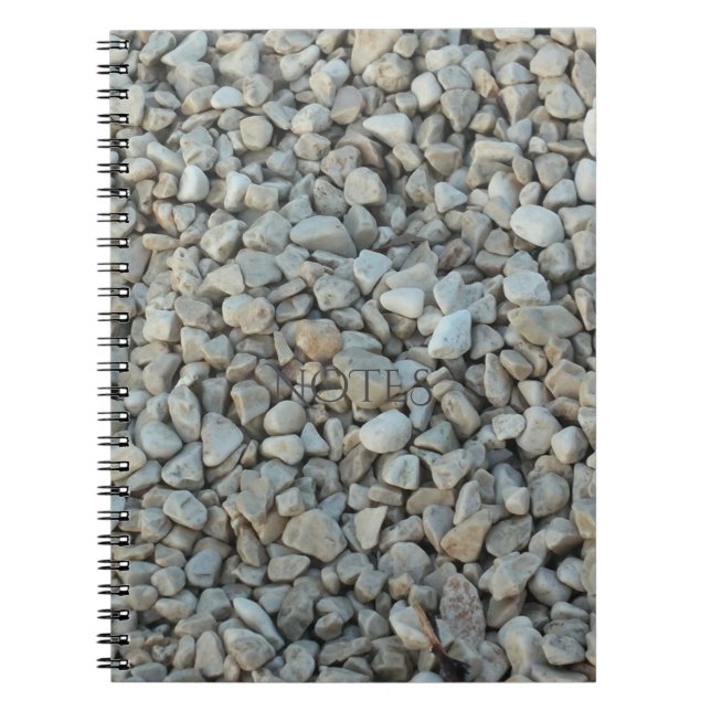 Cuaderno Pebbles en la fotografía de piedra de playa (Frente)