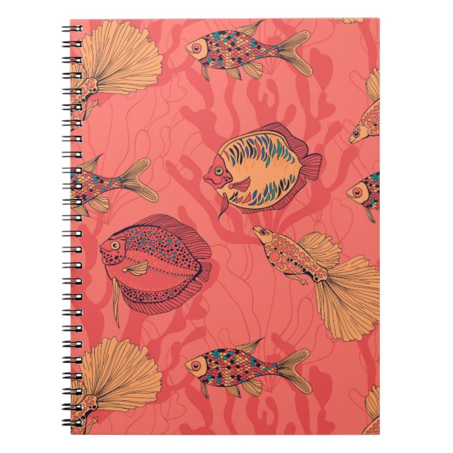 Cuaderno Peces con fondo de coral vivo (Frente)