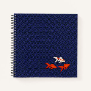 Cuaderno Peces de oro en el Personalizable del patrón Seig