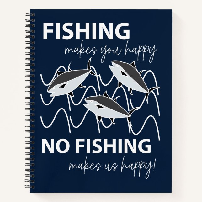 Cuaderno Peces nadando en el agua Pesca (Anverso)