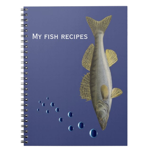 Cuaderno Peces y burbujas para pescadores o chefs (Frente)