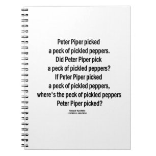 Cuaderno Peck escogido gaitero de Peter de pimientas
