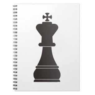 Cuaderno Pedazo de ajedrez negro del rey