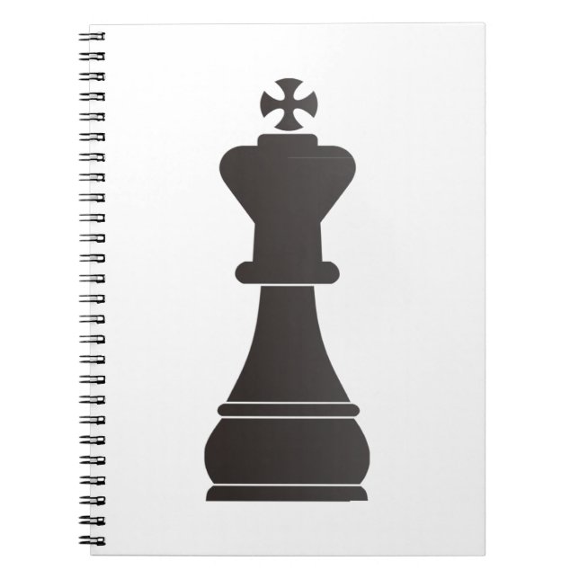 Cuaderno Pedazo de ajedrez negro del rey (Frente)