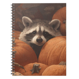 Cuaderno Peekaboo Raccoon Pumpkin Patch Art