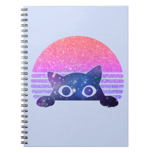 Cuaderno Peeking Adorable de Gato Negro - Línea felina