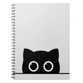 Cuaderno Peeking Black Cat Spiral Photo Notebook