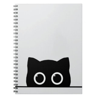 Cuaderno Peeking Black Cat Spiral Photo Notebook