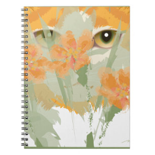 Cuaderno Peeper de follaje para gato naranja