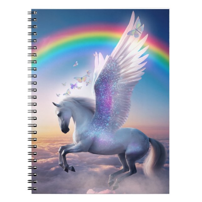 Cuaderno Pegaso con Arcoíris (Frente)
