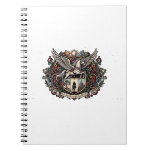 Cuaderno Pegasus Ad Astra Escudo Heráldico Gótico