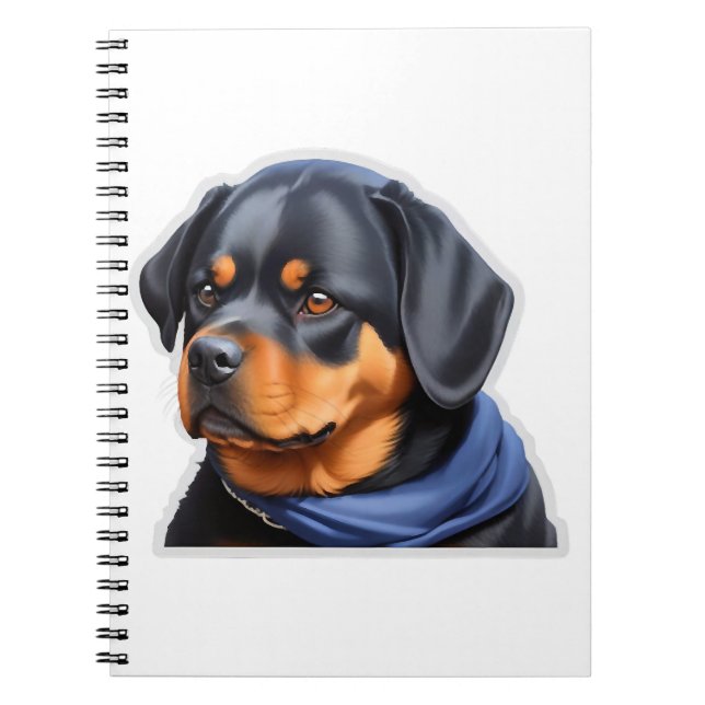 Cuaderno Pegatina de perro (Frente)