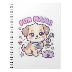 Cuaderno Pegatina de perro pastel Fur Mama cachorro Kawaii