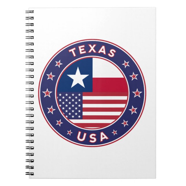 Cuaderno Pegatina de Texas, estuche de teléfono, bolso de d (Frente)