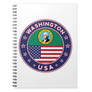 Cuaderno Pegatina de Washington, estuche de teléfono, bolso