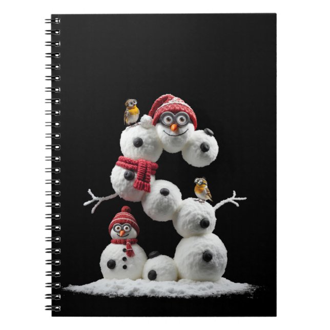 Cuaderno Pegatina en miniatura de Snowman en forma de S (Frente)