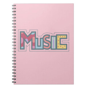Cuaderno pegatina musical colorido