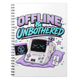 Cuaderno Pegatina Retro Desconectada Y Sin Molestias
