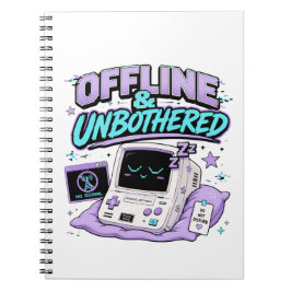 Cuaderno Pegatina Retro Desconectada Y Sin Molestias