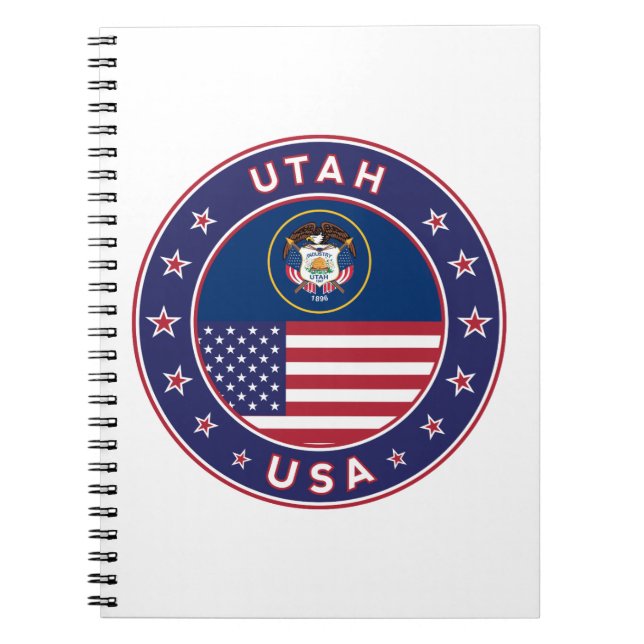 Cuaderno Pegatina Utah, estuche de teléfono, bolsa de toque (Frente)