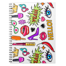 Cuaderno "pegatinas de moda