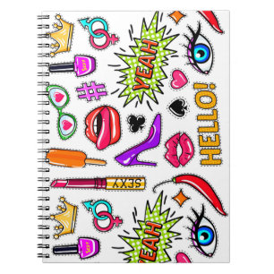 Cuaderno "pegatinas de moda