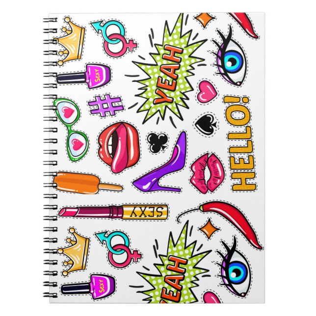 Cuaderno "pegatinas de moda (Frente)