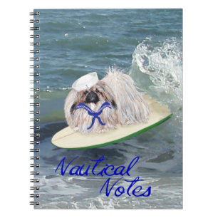 Cuaderno Pekingese surfista
