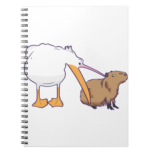 Cuaderno Pelican trata de comer kawaii al capibara (Frente)