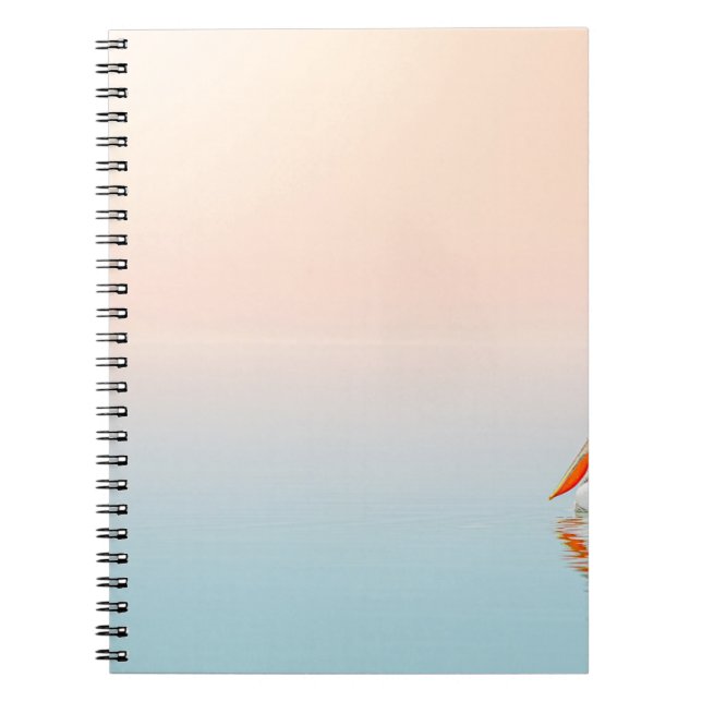 CUADERNO PELICANO BLANCO EN CUERPO DE AGUA (Frente)