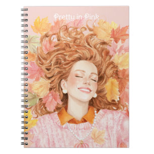 Cuaderno Pelirroja Verde Amarillo Rosa Hojas