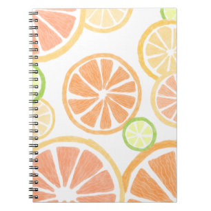 Cuaderno Pelo de limón de cítrico fresco Naranja de fruta