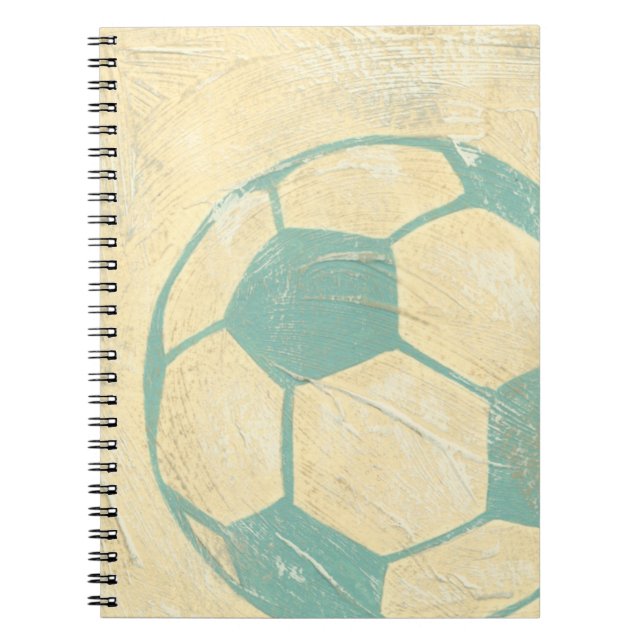 Cuaderno Pelota de fútbol azul Pastel por Chariklia Zarris (Frente)