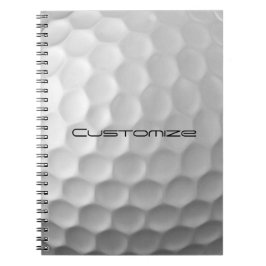 Cuaderno Pelota de golf con texto personalizado
